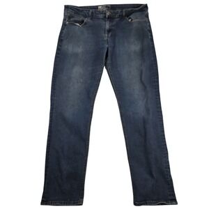 LB Tech Men 38x34 Straight Fit Jeans Blue Wash Travel Explore Discover